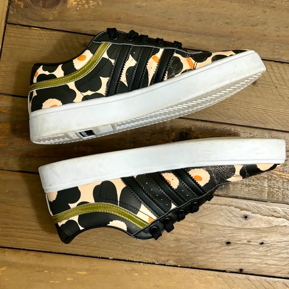 Adidas Marimekko Bryony Sneakers Shoe Floral Black Gold GW2264 Women's Size 7.5 - Picture 6 of 11